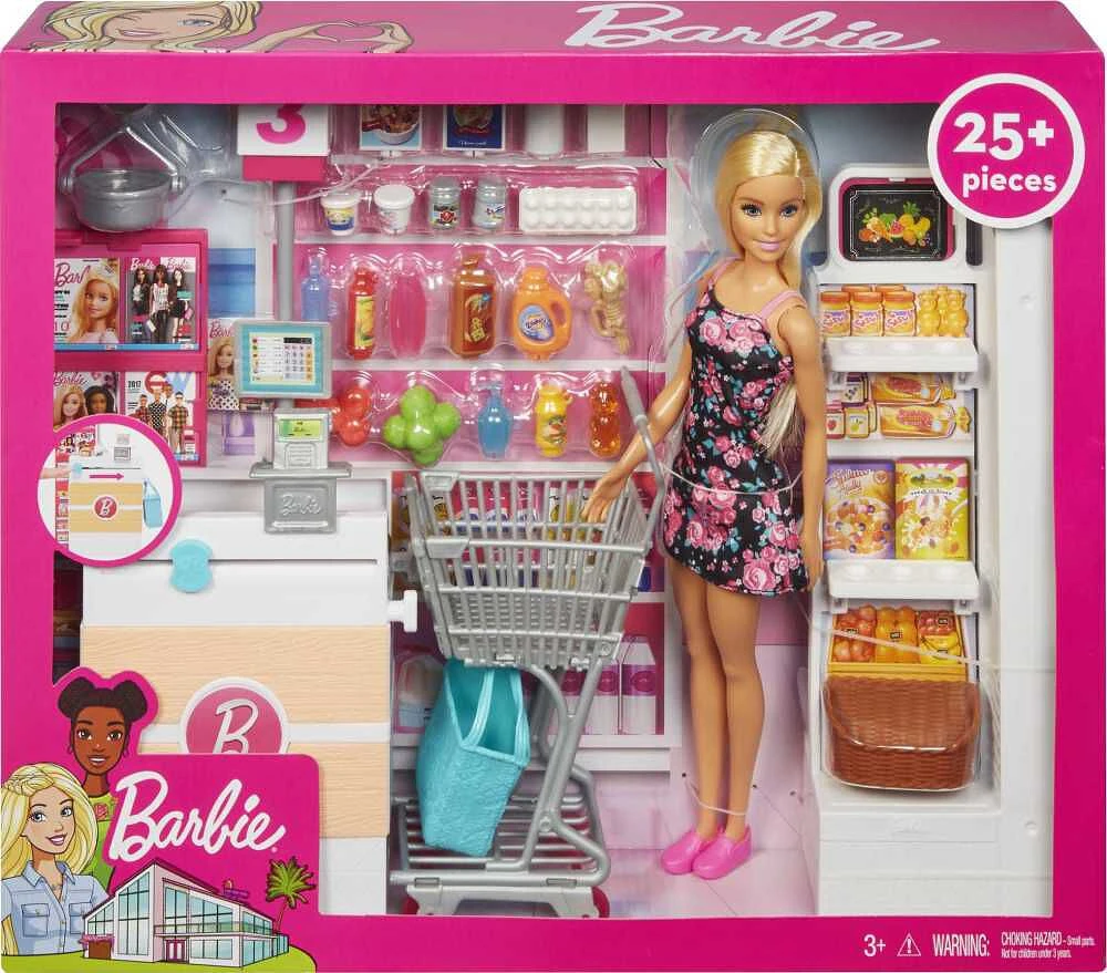 Barbie Supermarket Ensemble de jeu et Poupée