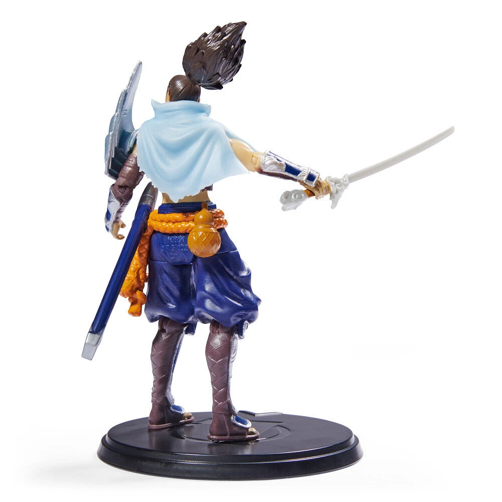 League of Legends, 4-Inch Yasuo Collectible Figure w/ Premium Details and Sword Accessory, The Champion Collection, Collector Grade