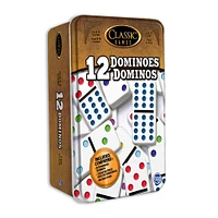 Jeux classiques - Domino double 12 - Boîte de rangement - Édition anglaise