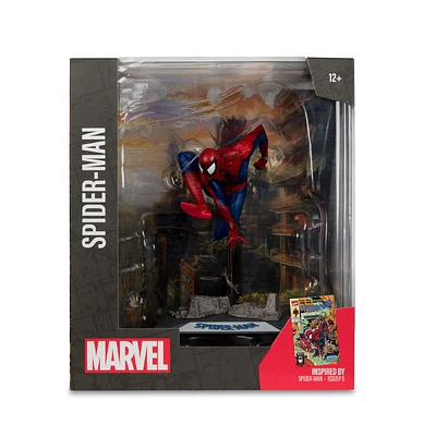 Marvel Spider-Man 1:10ème Figure Posée avec Scène - (Spider-Man n°6)