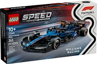 LEGO Speed Champions Voiture de course Williams Racing FW46 F1 , Ensemble de véhicule et de pilote 77249