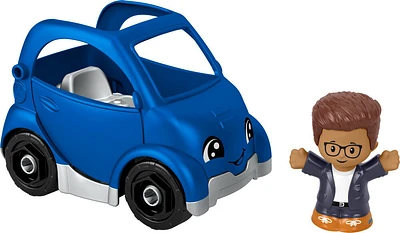 Fisher-Price Little People Electric Vehicle Toy Car and Figure Set for Toddlers, 2 Pieces