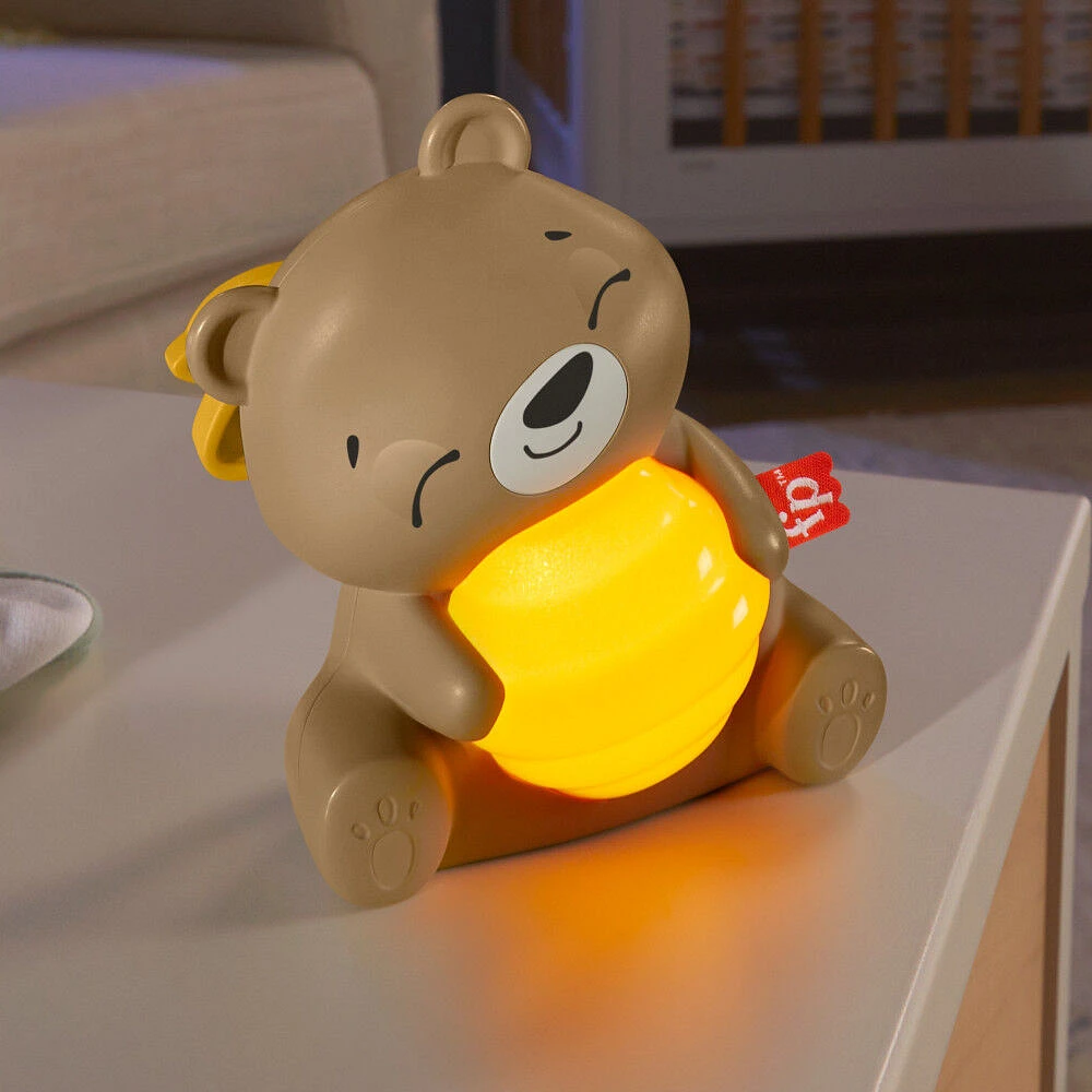 Fisher Price Beary Soothing Portable Baby Sound Machine with Customizable Timer for Newborns