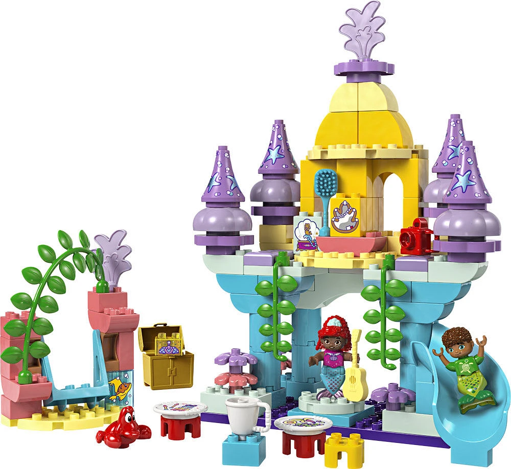 LEGO DUPLO Disney Ariel's Magical Underwater Palace Building Set, The Little Mermaid Toy for Toddlers, 10435