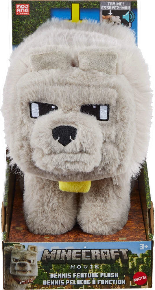 Minecraft-Peluche Dennis le Loup-Inspirée du film