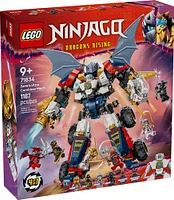 LEGO NINJAGO Le robot ultracombiné de Zane, jouet, ensemble de construction 4-en-1 avec une voiture, un avion et un dragon 71834