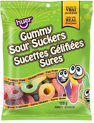 Huer Gummy Sour Suckers 120g