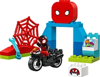 LEGO DUPLO Marvel Spin's Motorcycle Adventure, Spidey Fantasy Playset, Motorcycle Toy with Wheels, 10424