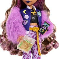 Monster High Poupée, animal et accessoires Clawdeen Wolf, Croissant