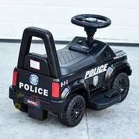 KIDSVIP Voiture électrique 3 en 1 pour tout-petits, édition Police, 6 V, voiture électrique à pousser