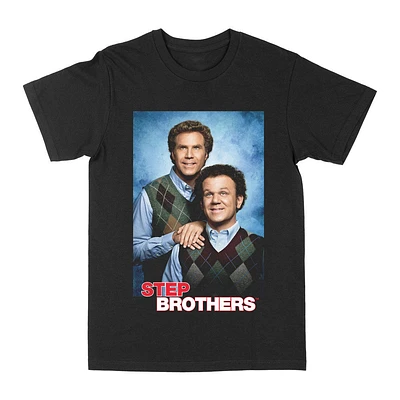 Step Brothers- Portrait Black Tshirt