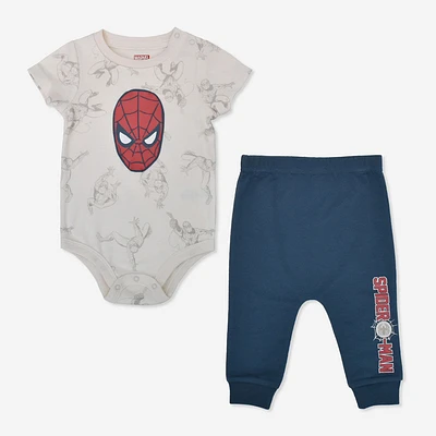 Spiderman Jogger Set Beige