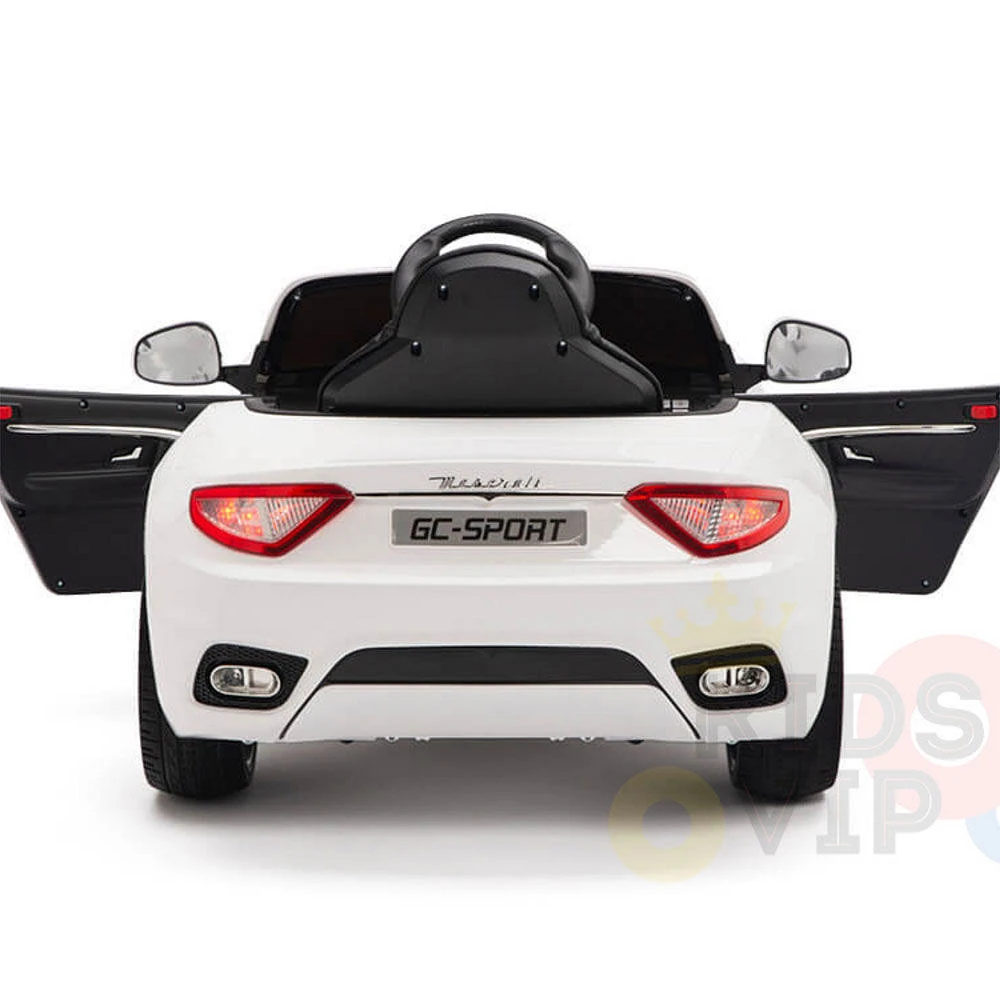 KIDSVIP 12V Maserati Gran Cabrio W/ RC - White - English Edition