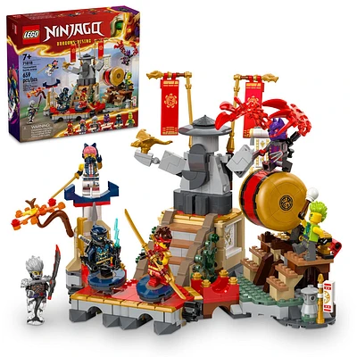 LEGO NINJAGO Tournament Battle Arena Playset with 6 Minifigures, Birthday Gift for Kids 71818