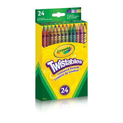 Crayola Twistables Coloured Pencils, 24 Count