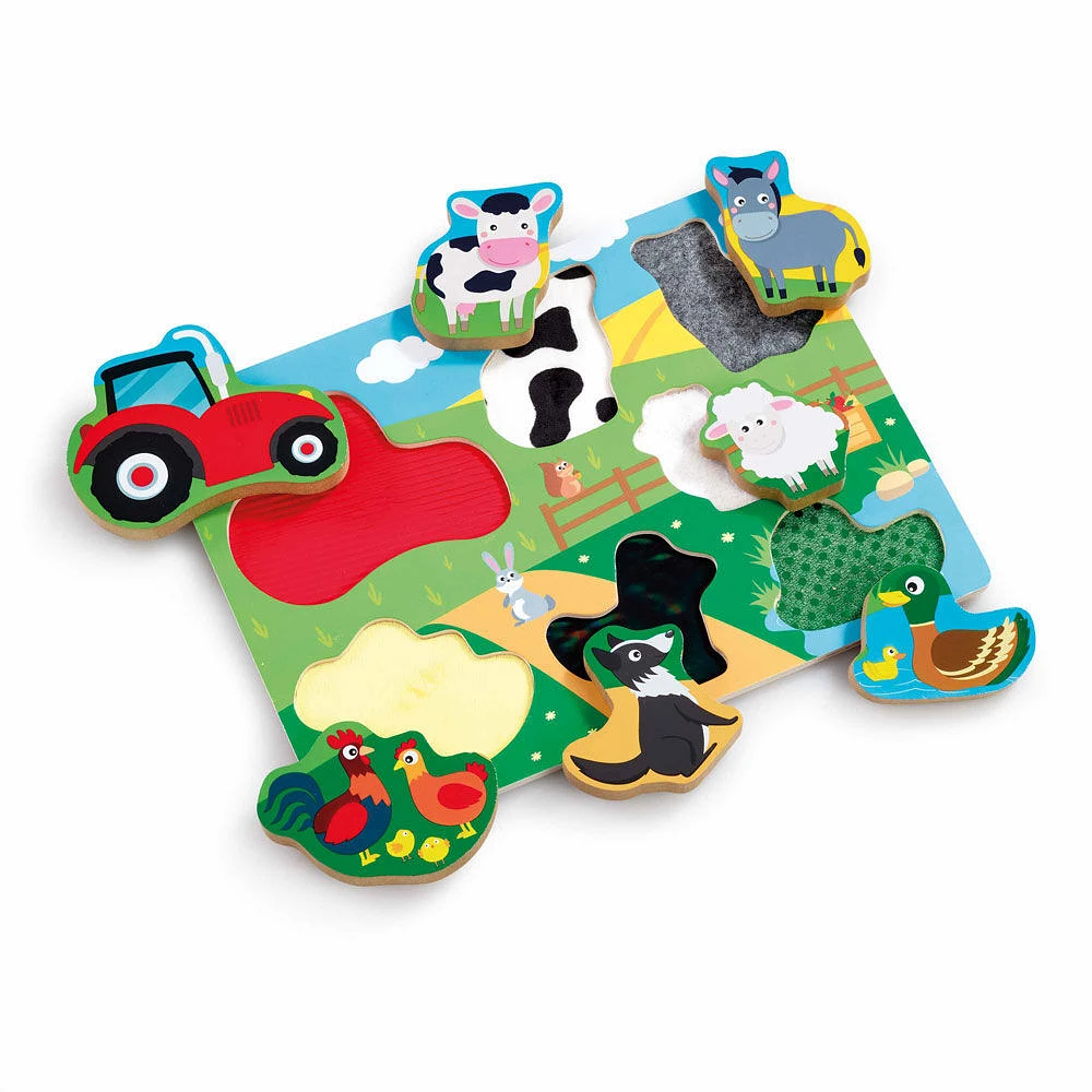 Woodlets Touch and Feel Farm Puzzle - Notre Exclusivité