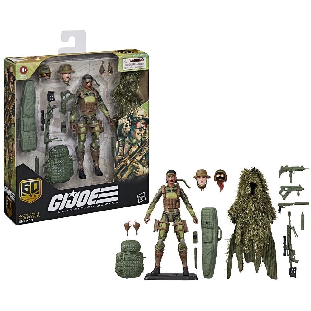 G.I. Joe Classified Series 60e anniversaire, figurine Action Marine - Sniper