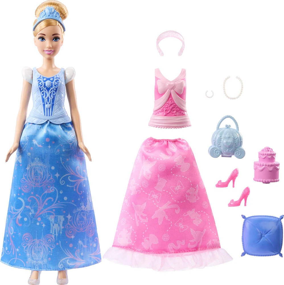 Princesses Disney Poupée Cendrillon et Tenues Coffret avec accessoires