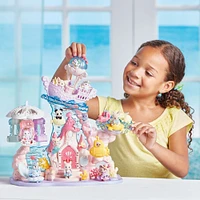 Calico Critters Château de sirène pour bébé, ensemble de jeu pour maison de poupée avec 3 figurines de poupée à collectionner