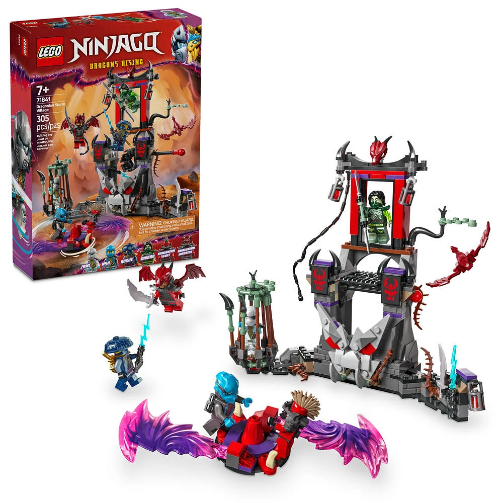 LEGO NINJAGO Dragonian Storm Village Toy Building Set - Pretend Play Playset for Kids, Boys and Girls - 71841