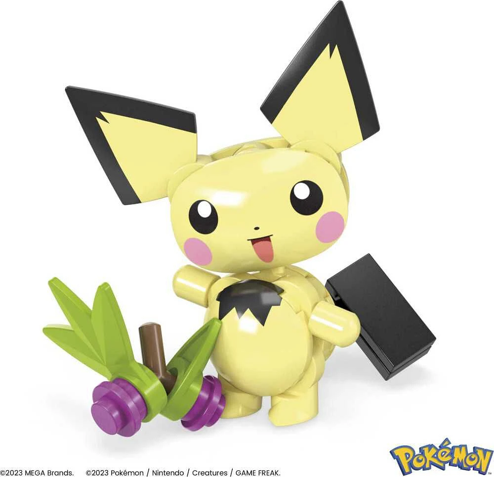MEGA Pokémon Building Toy Kit, Pichu's Forest Forage with 1 Action Figure (84 Pieces)