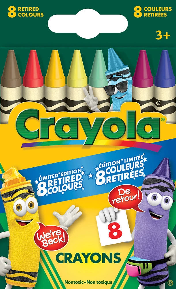 Crayola Limited Edition Crayons, 8 Retired Colours