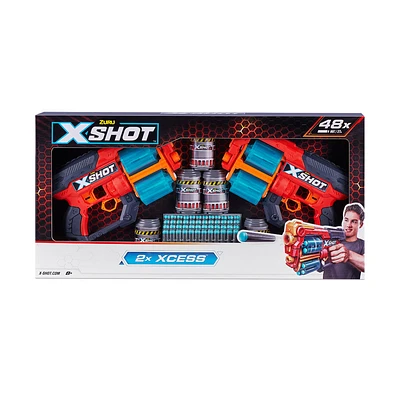 Ensemble X-Shot Excel Double Xcess (48 fléchettes 5 cannettes)