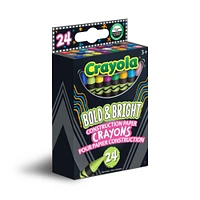 Crayons de cire aux couleurs vives pour papier de construction, boîte de 24