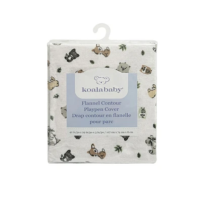 Koala Baby 1 Pack Flannel Playpen Sheet Woodland