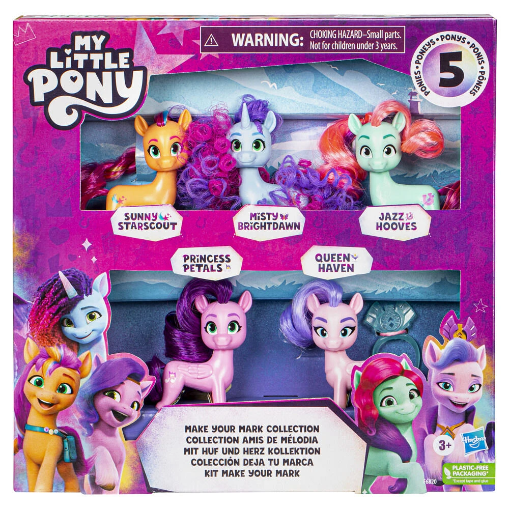 My Little Pony Collection Amis de Mélodia, 5 poneys de 7,5 cm - Notre exclusivité