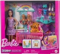 Barbie Skipper Babysitter Doll with Twin Nursery Playset & Accessories