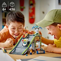 LEGO City Sans limites : Rampe d'accélération pour voitures de course, ensemble de caisses à savon avec figurines de pilotes 60460