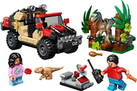 LEGO Jurassic World Raptor Off-Road Escape Dinosaur Toy - Building Toy for Kids, Ages 6+ -  76972