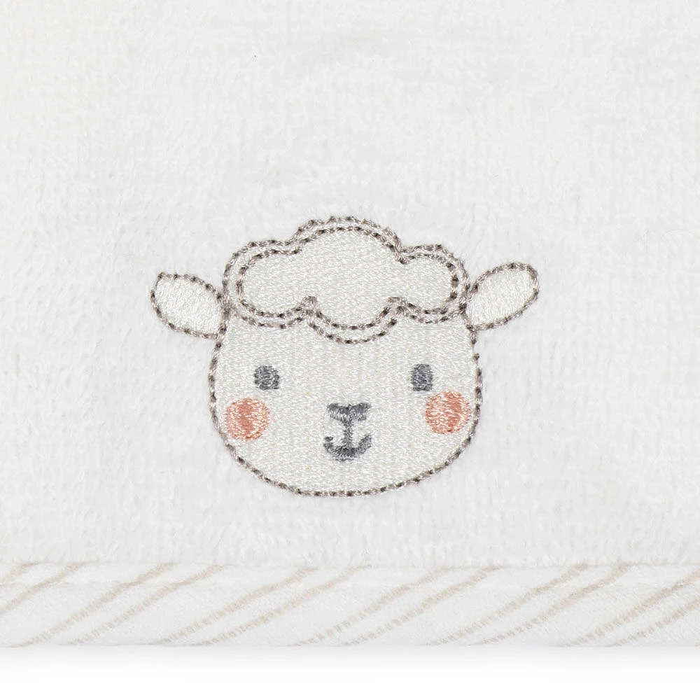 Koala Baby - 6-Pack Baby Washcloths - Grey & White Lamb