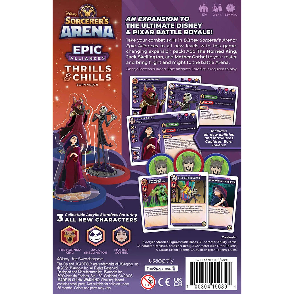 USAopoly Disney Sorcerers Arena: Epic Alliances Thrills and Chills Expansion Pour Jeu De Cartes - Édition anglaise