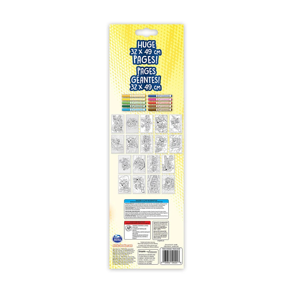 Crayola Poster Pages & Markers Set, Paw Patrol