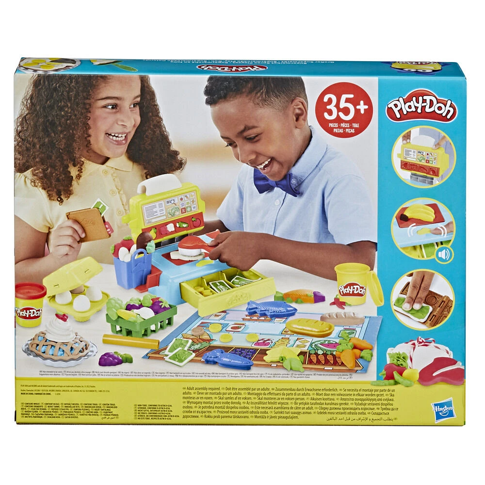 Supermarché en folie Play-Doh avec caisse enregistreuse, 37 pièces et 10 pots