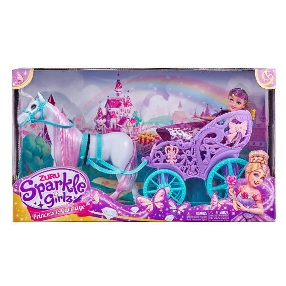 Zuru Poupée princesse Sparkle Girlz avec cheval et calèche