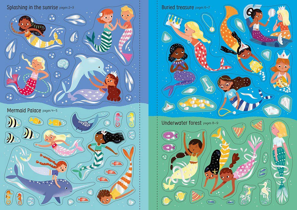 Sparkly Mermaids Sticker Book - Édition anglaise