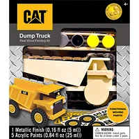 Cat Dump Truck Licensed Wood Paint Kit - English Edition