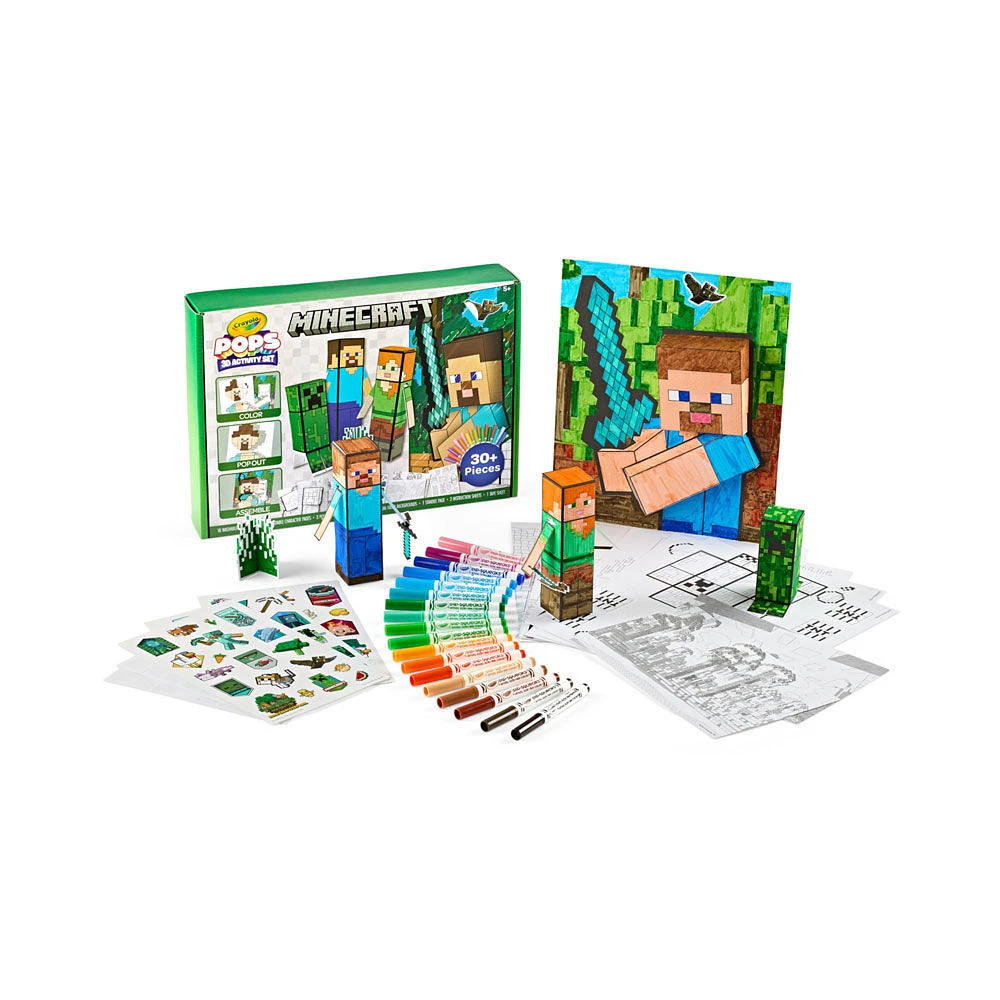 Ensemble d'activités Crayola POPS 3D Minecraft