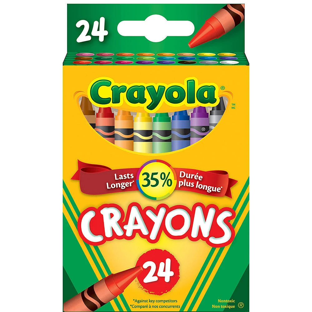 24 crayons de cire Crayola