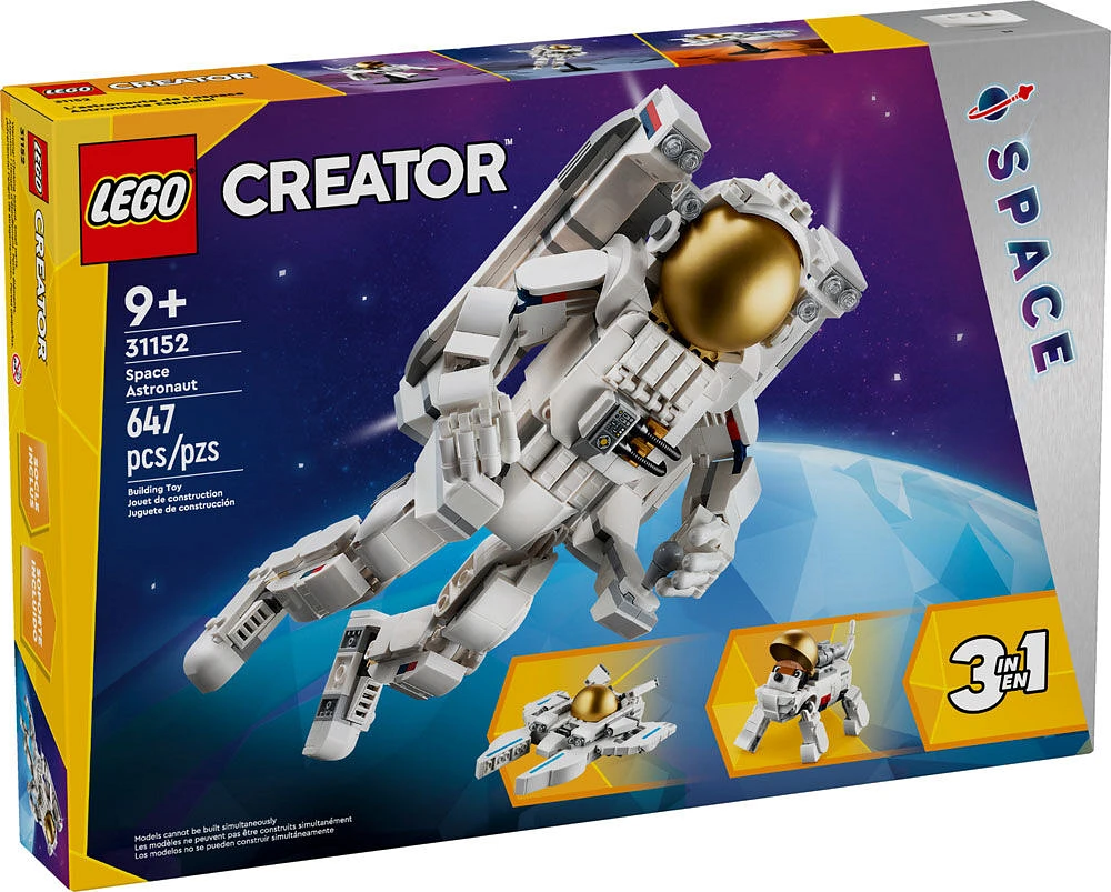 LEGO Creator 3 in 1 Space Astronaut Toy Set, Science Toy for Kids 31152