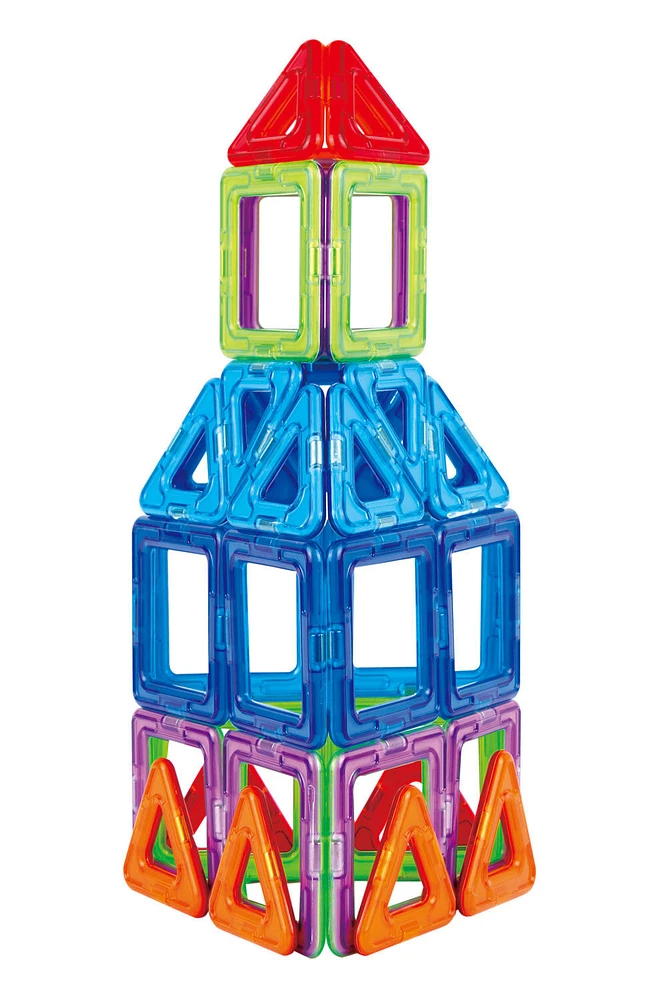 Magformers - Ensemble de base arc-en-ciel de 50 pièces - Édition anglaise