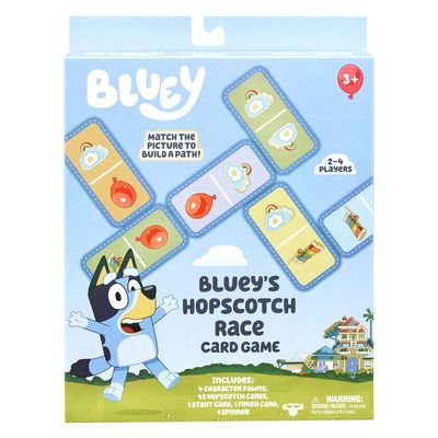 Bluey's Hopscotch Race Card Game - English Edition