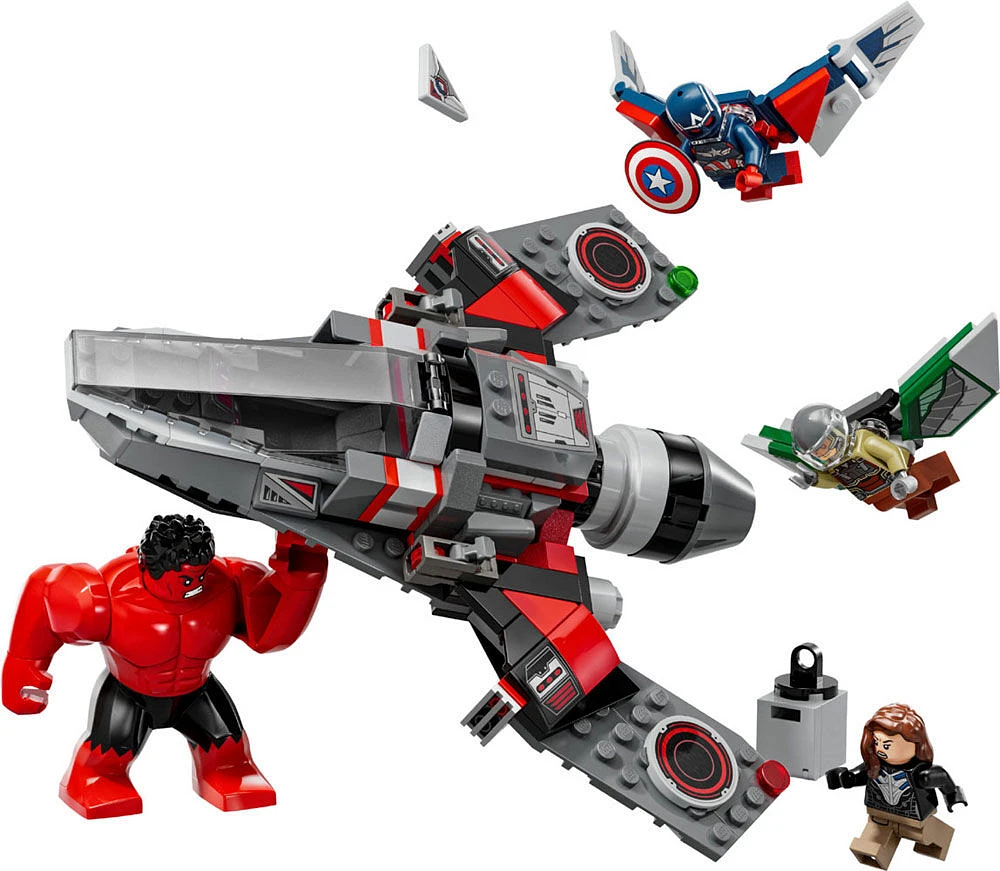 Avion à construire LEGO Marvel Capitaine America contre le Hulk rouge 76292