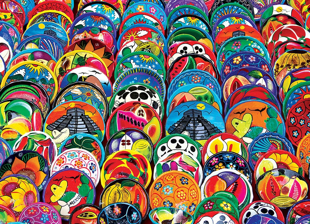 EuroGraphics Mexican Ceramic Plates 1000-Piece Puzzle