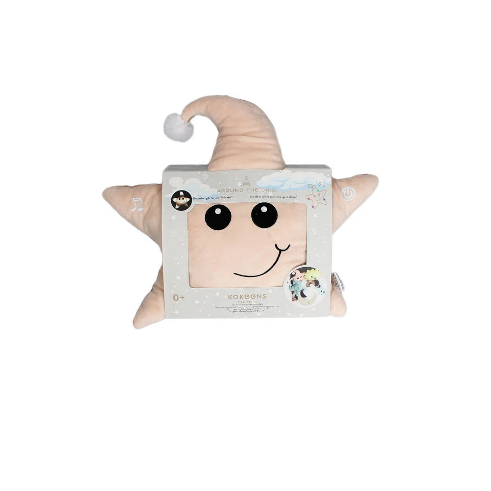 Around The Crib Kokoons Star Plush Light and Melodie Rose Smoke/Coffee