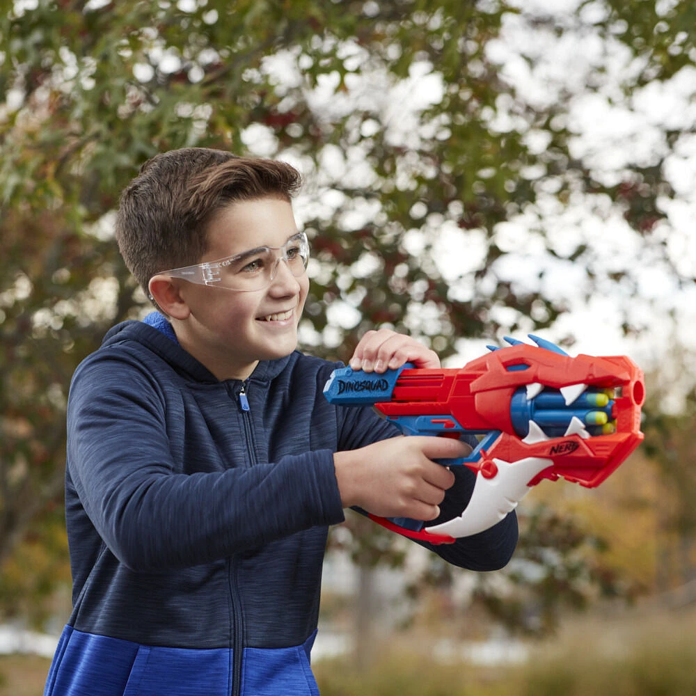 Nerf DinoSquad Raptor-Slash Dart Blaster, 6-Dart Rotating Drum