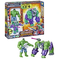Marvel Mech Strike Mechasaurs, figurine Hulk de 11 cm avec Mechasaur Gamma Smasher, jouet de super-héros